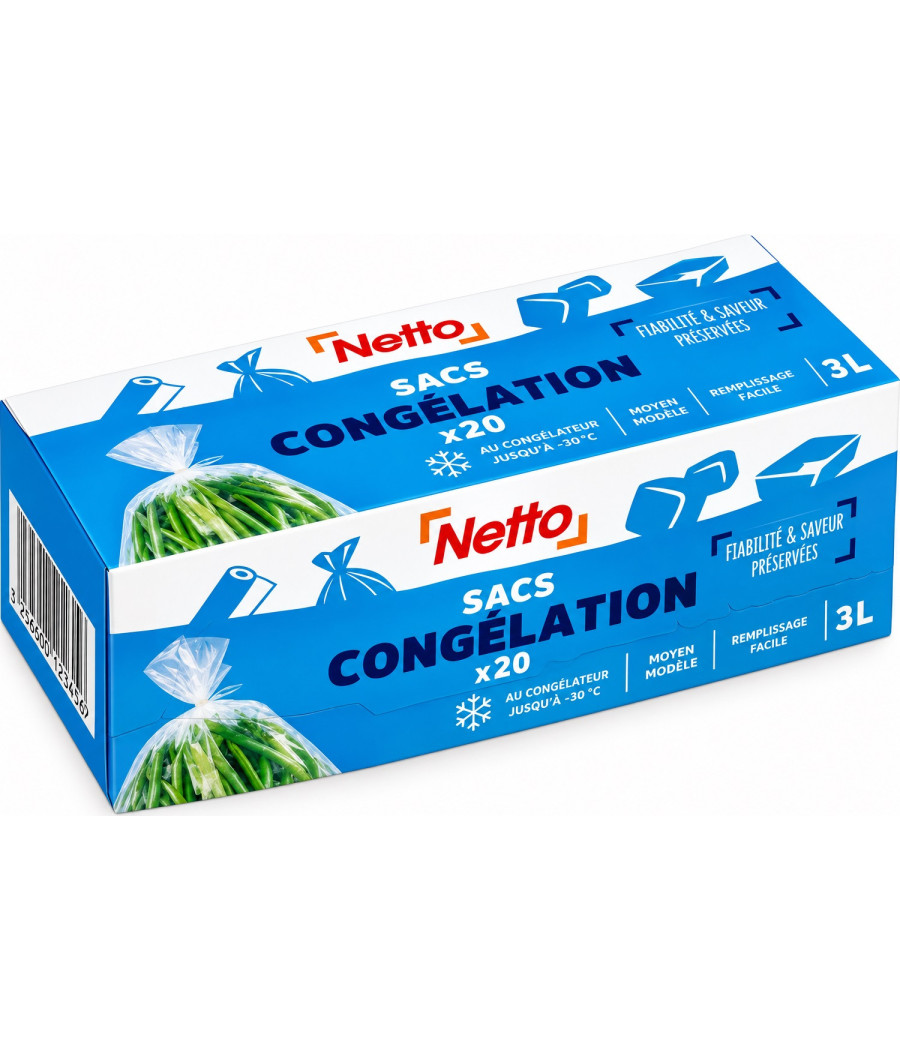 SAC DE CONGELATION ZIP 3L NETTO X20