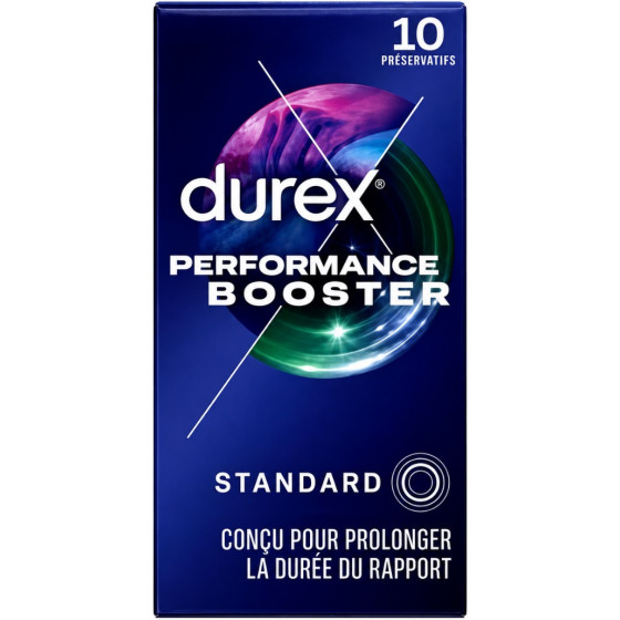 PRESERVATIF EFFET RETARDANT RESERVOIR AVEC GEL BOOSTER   DUREX X10