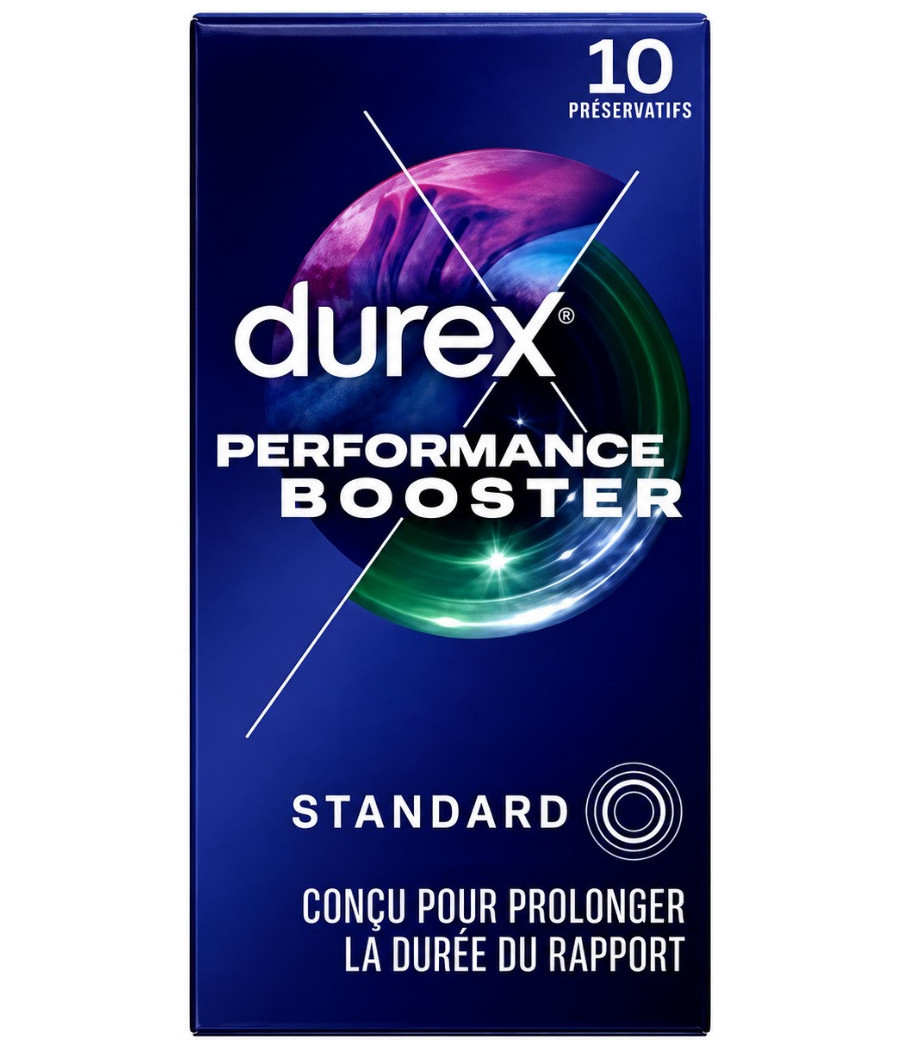 PRESERVATIF EFFET RETARDANT RESERVOIR AVEC GEL BOOSTER   DUREX X10
