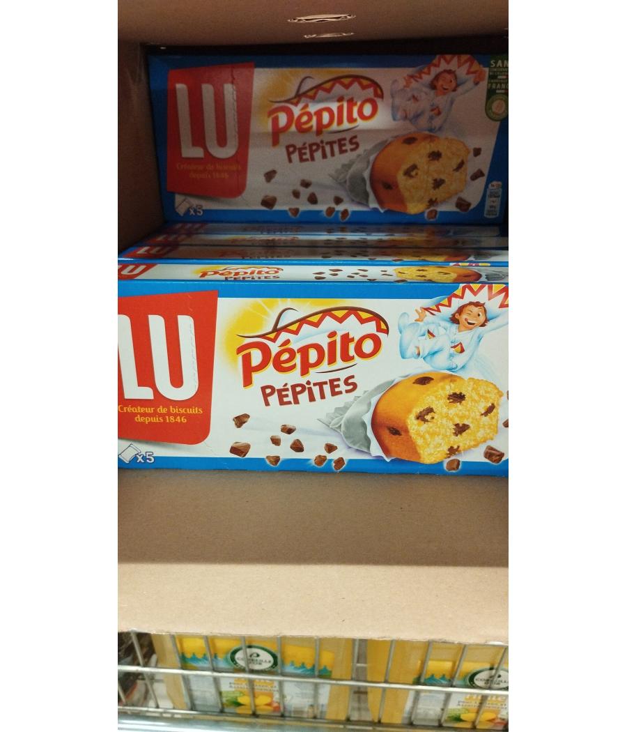 GATEAUX PEPITO FOURRES AUX  PEPITES DE  CHOCOLAT  LU 150G