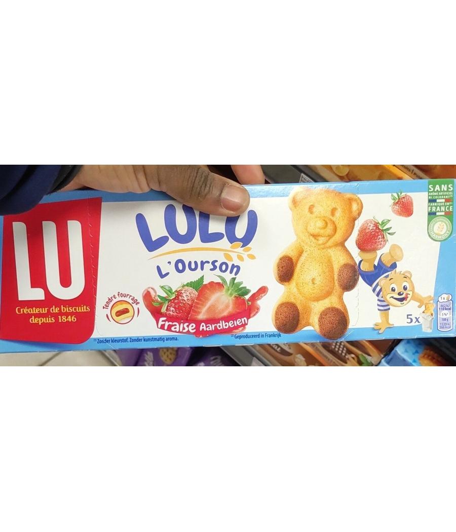 GATEAUX L'OURSON FOURRES A LA FRAISE LU 150G