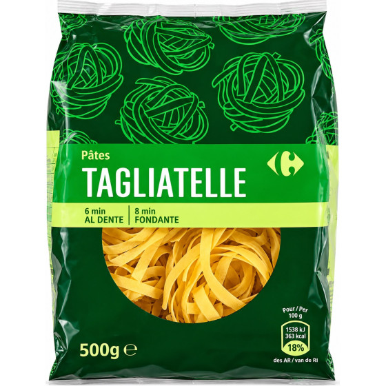 PÂTES TAGLIATELLES CARREFOUR 500G