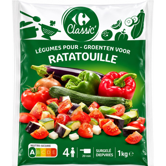 LÉGUMES POUR RATATOUILLES CARREFOUR CLASSIC 1KG