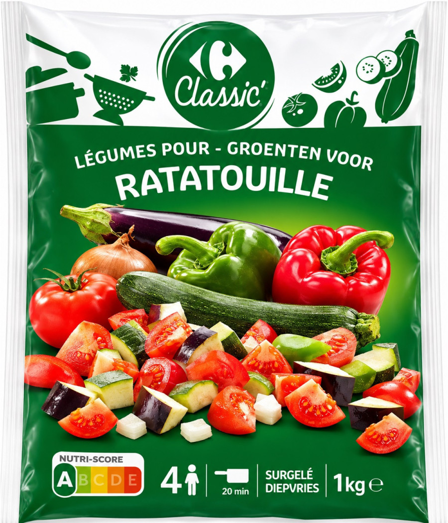LÉGUMES POUR RATATOUILLES CARREFOUR CLASSIC 1KG