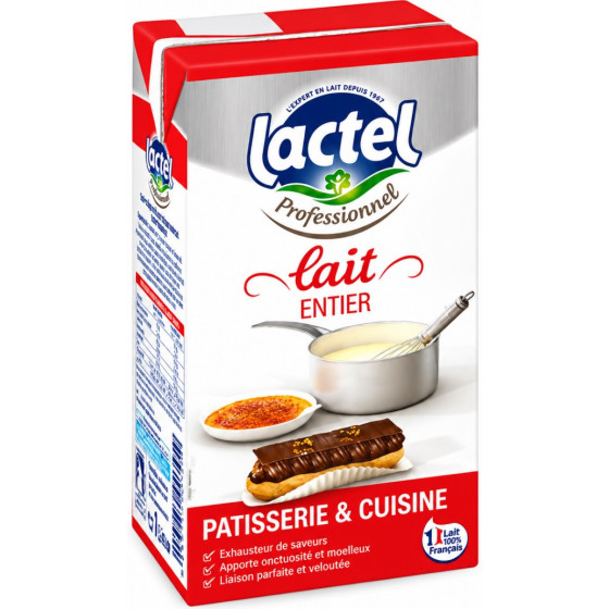 LAIT ENTIER BRIQUE LACTEL 1L