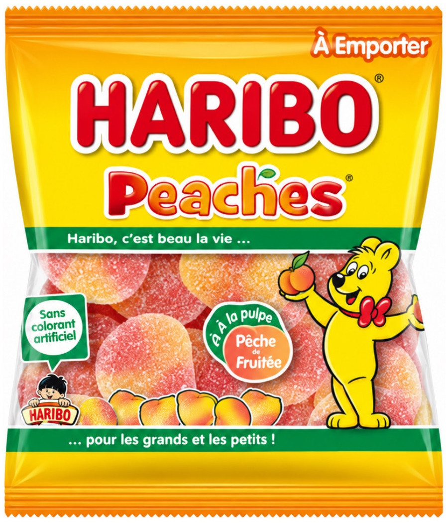 BONBONS PEACHES HARIBO 120G