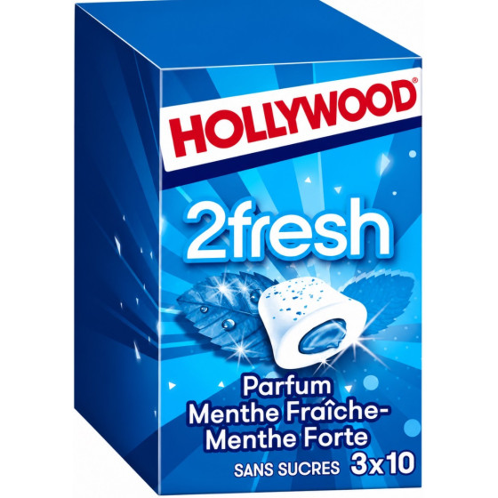 CHEWING-GUM 2FRESH MENTHE FORTE HOLLYWOOD 66G