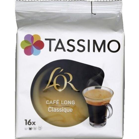 CAFE DOSETTE L'OR CAFE LONG CLASSIQUE TASSIMO 16 DOSETTES DE 6.5G