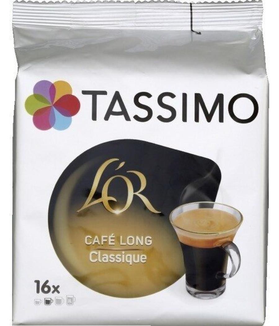 CAFE DOSETTE L'OR CAFE LONG CLASSIQUE TASSIMO 16 DOSETTES DE 6.5G