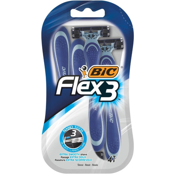 RASOIRS JETABLES FLEX 3 COMFORT POUR HOMME BIC X4