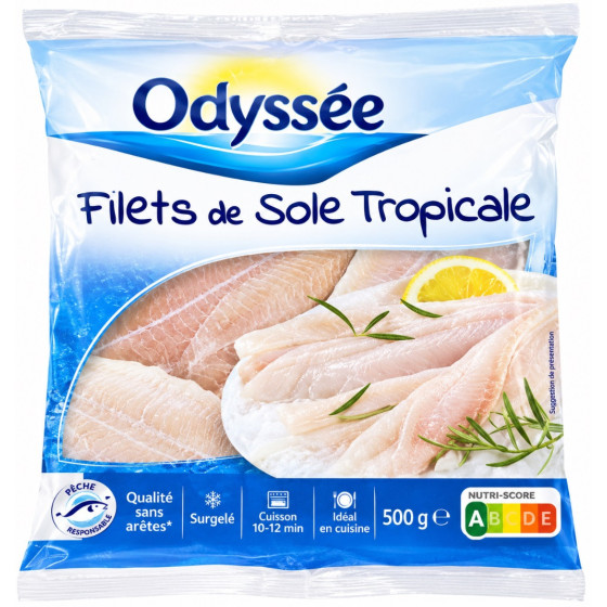 FILETS DE SOLE TROPICALE ODYSSEE 500G