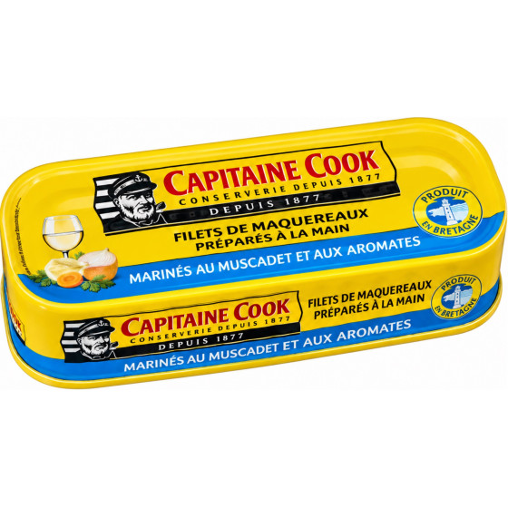 FILETS DE MAQUEREAUX MARINES AU MUSCADET ET AUX AROMATES 185G