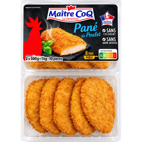 PANES DE POULET CONGELE 1KG MAITRE COQ