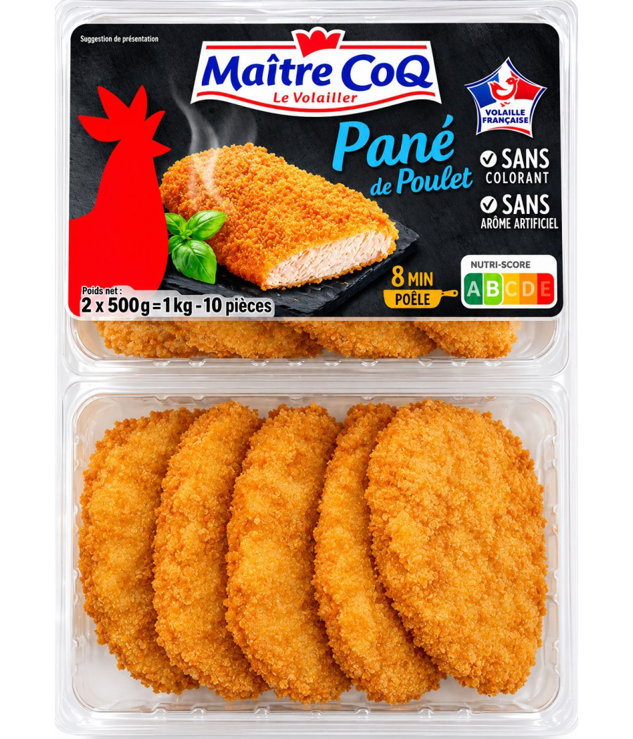 PANES DE POULET CONGELE MAITRE COQ 1KG