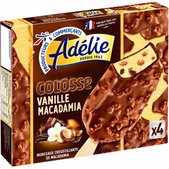 GLACE COLOSSE VANILLE ADELIE X4 303G