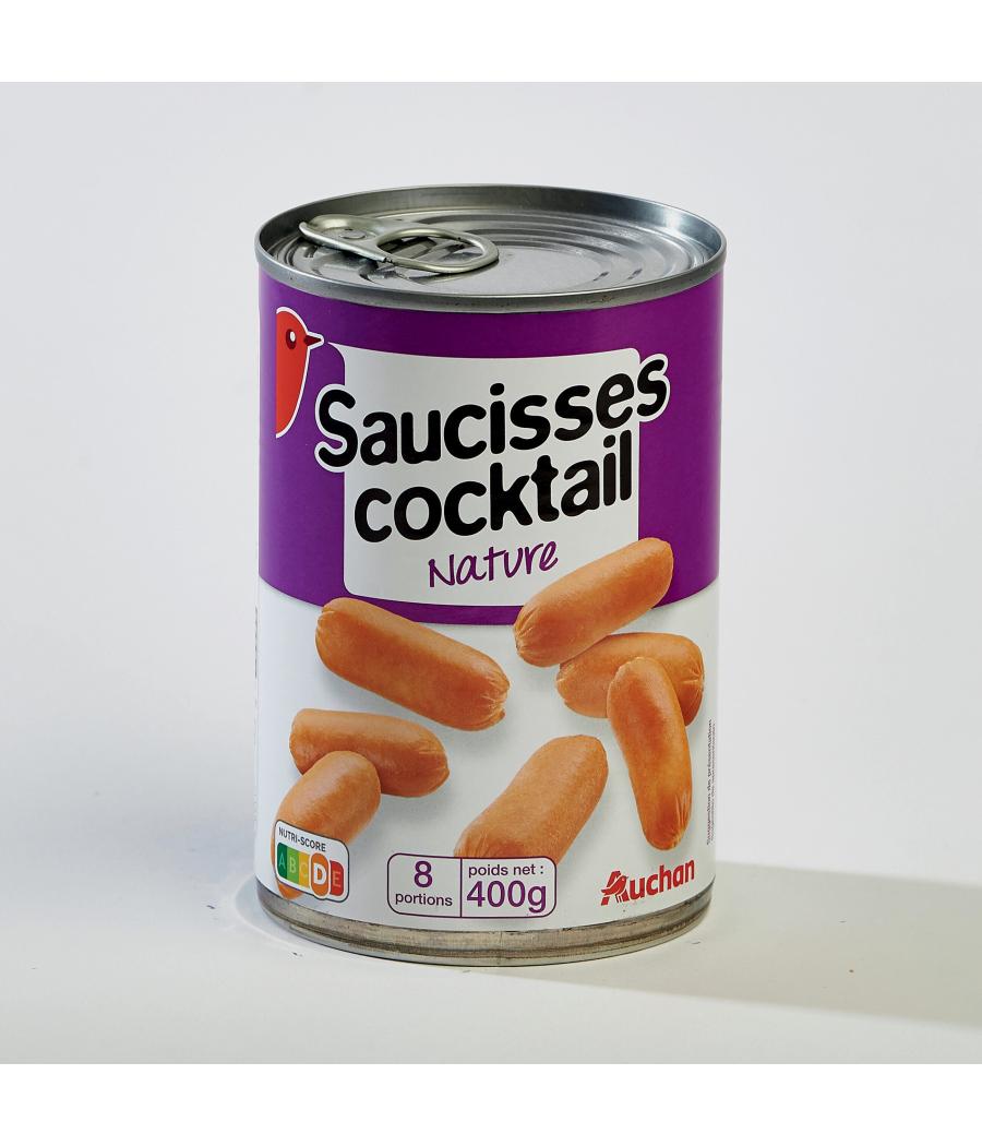 SAUCISSES COCKTAIL FUMEES AUCHAN 8 PORTIONS 400G