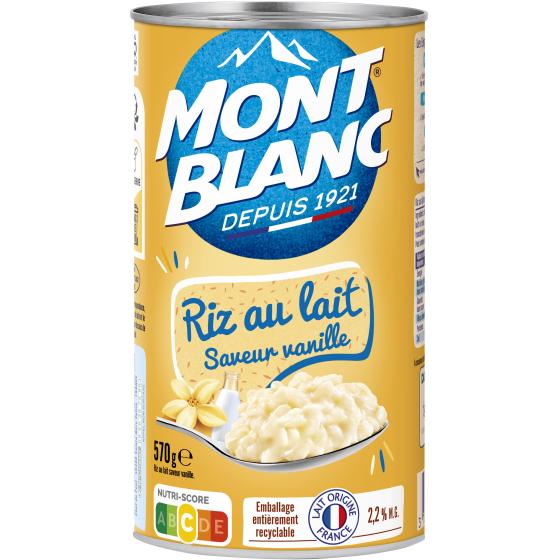 CREME DESSERT RIZ AU LAIT VANILLE MONT BLANC 570G