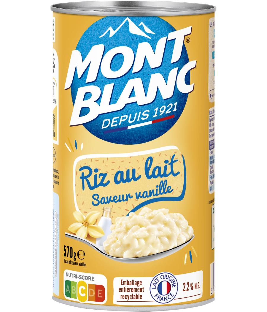CREME DESSERT RIZ AU LAIT VANILLE MONT BLANC 570G
