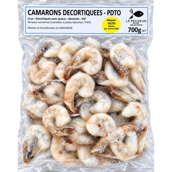 CREVETTES CAMARON DECORTIQUE CONGELE TROPICALE 700G
