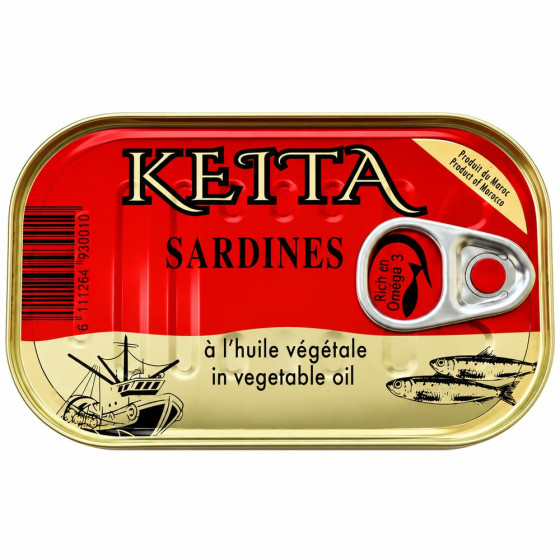 SARDINES A L'HUILE VEGETALE KETTA 120G