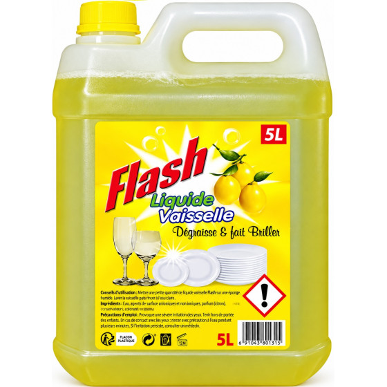 LIQUIDE VAISELLE CITRON 5L FLASH