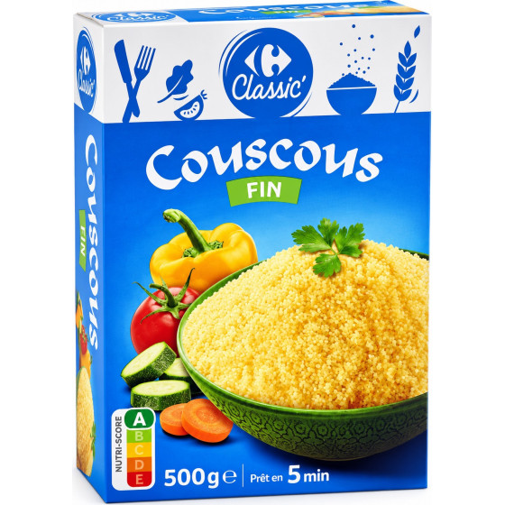 COUSCOUS FIN 5MIN 500G CARREFOUR CLASSIC
