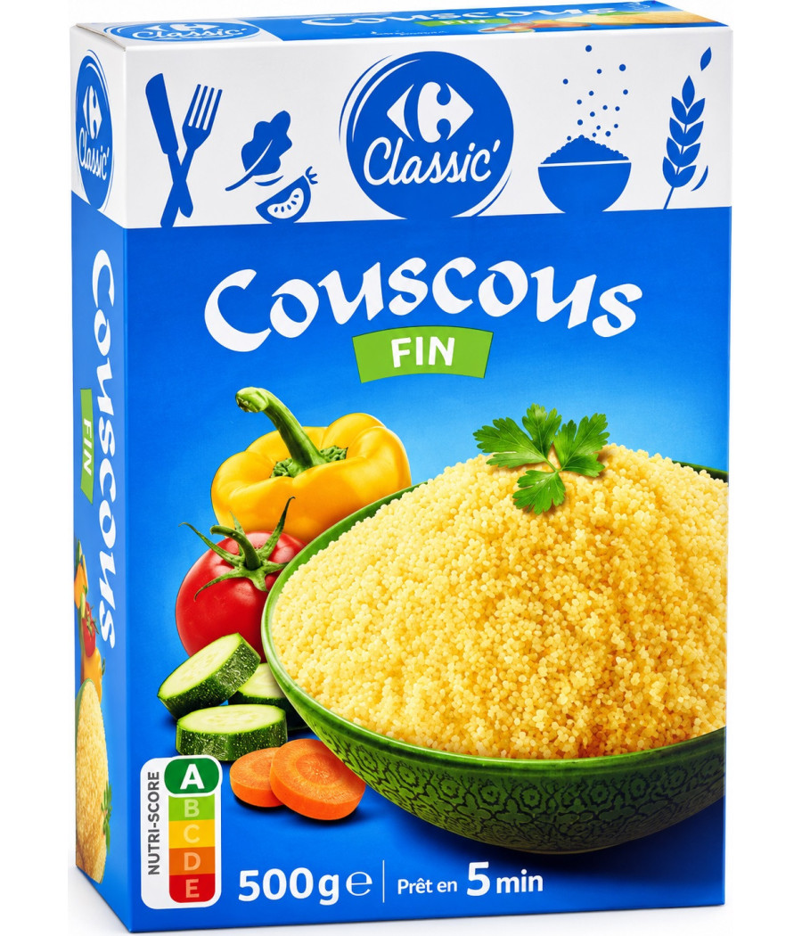 COUSCOUS FIN 5MIN CARREFOUR CLASSIC 500G