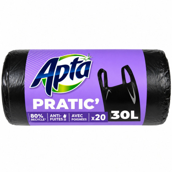 SAC POUBELLE POIGNEES APTA 20X30L
