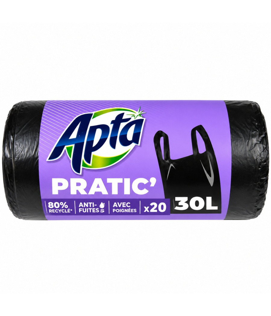 SAC POUBELLE POIGNEES APTA 20X30L