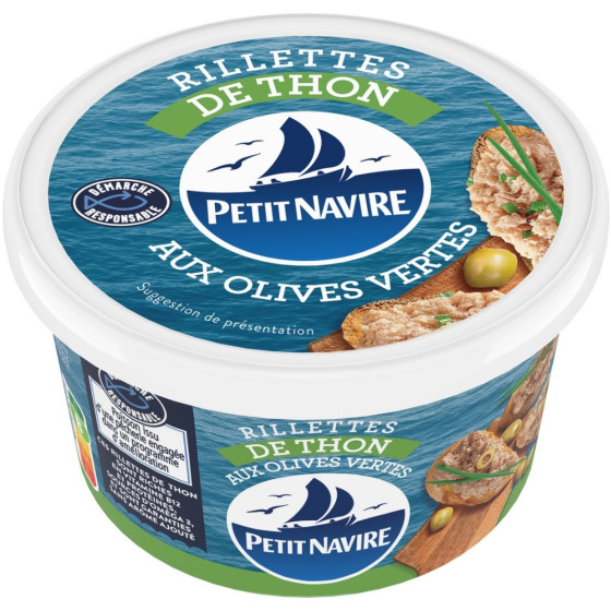 RILLETTES DE THON AUX OLIVES VERTES PETIT NAVIRE 125G