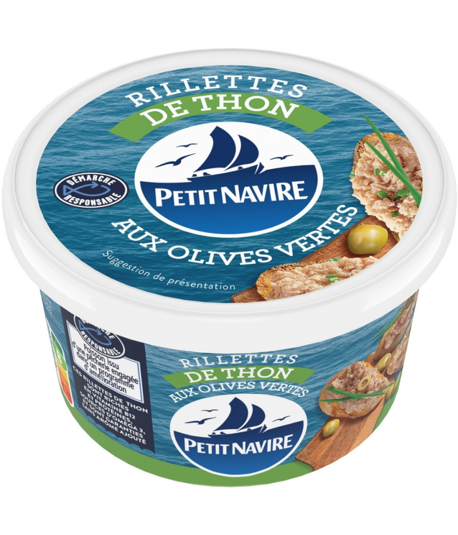 RILLETTES DE THON AUX OLIVES VERTES PETIT NAVIRE 125G