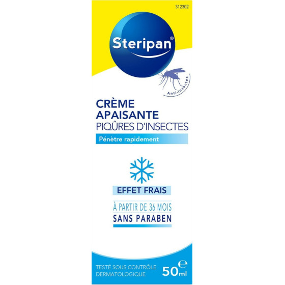 CREME APAISANTE PIQURES D'INSECTES EFFET FRAIS STERIPAN 50ML