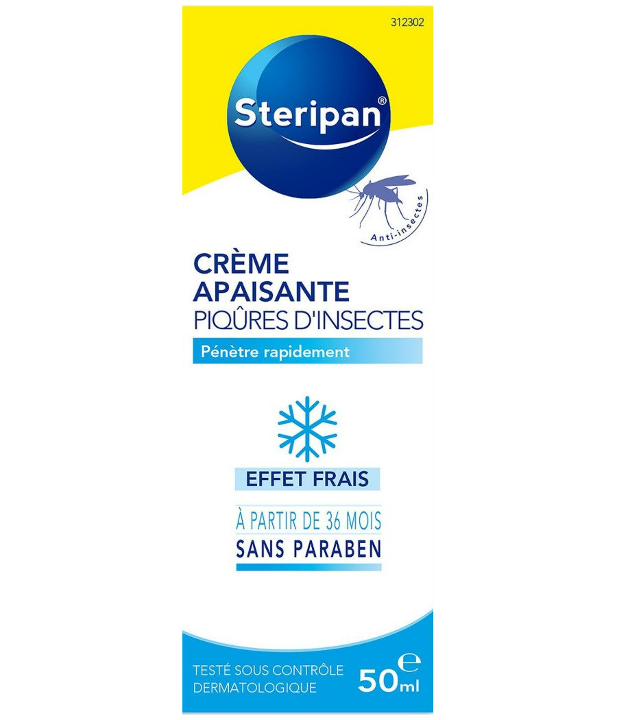 CREME APAISANTE PIQURES D'INSECTES EFFET FRAIS STERIPAN 50ML