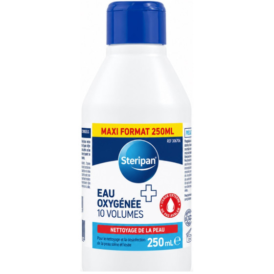 EAU OXYGENEE  10 VOLUMES MAXI FORMAT STERIPAN 250ML
