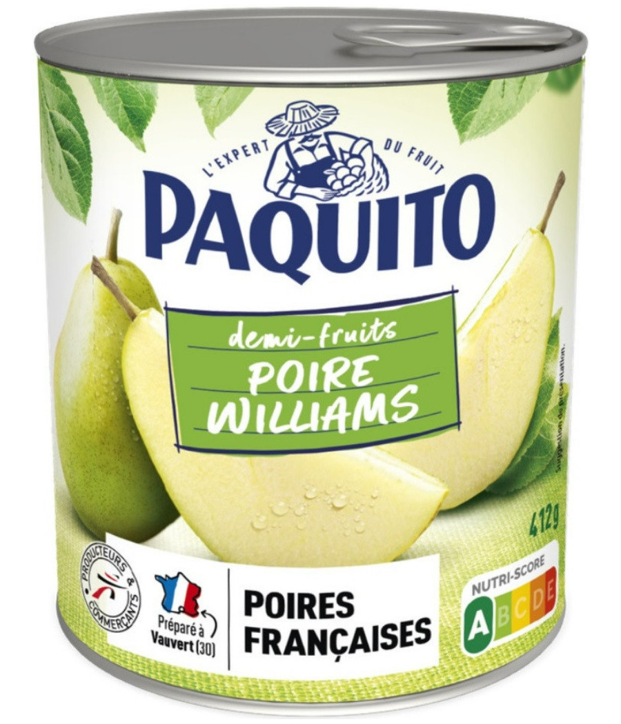POIRE WILLIAMS AU SIROP LEGER PAQUITO 412G