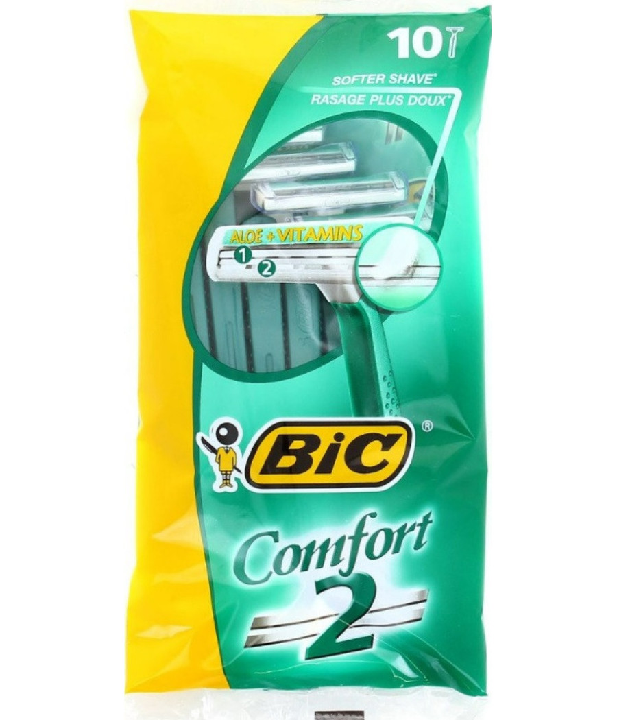 RASOIRS JETABLES CONFORT 2 LAMES BIC X10
