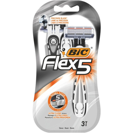 RASOIRS JETABLE POUR HOMME 5 LAMES FLEX 5 BIC X3