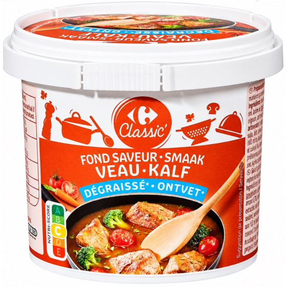 PREPARATION DESHYDRATEE FOND DE VEAU DEGRAISSE CARREFOUR CLASSIC' 100G