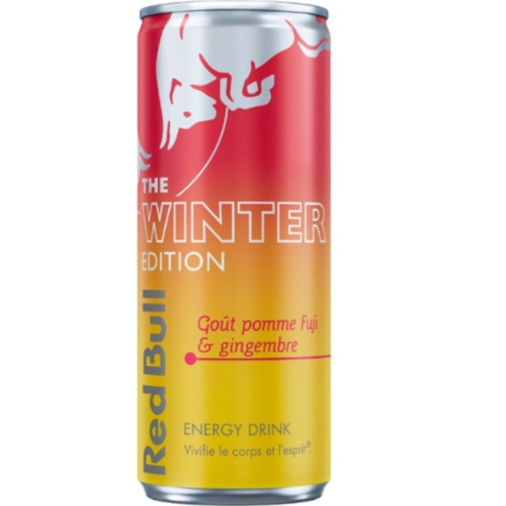 BOISSON ENERGISANTE GOUT POMME FUJI GINGEMBRE THE WINTER EDITION RED BULL 25CL