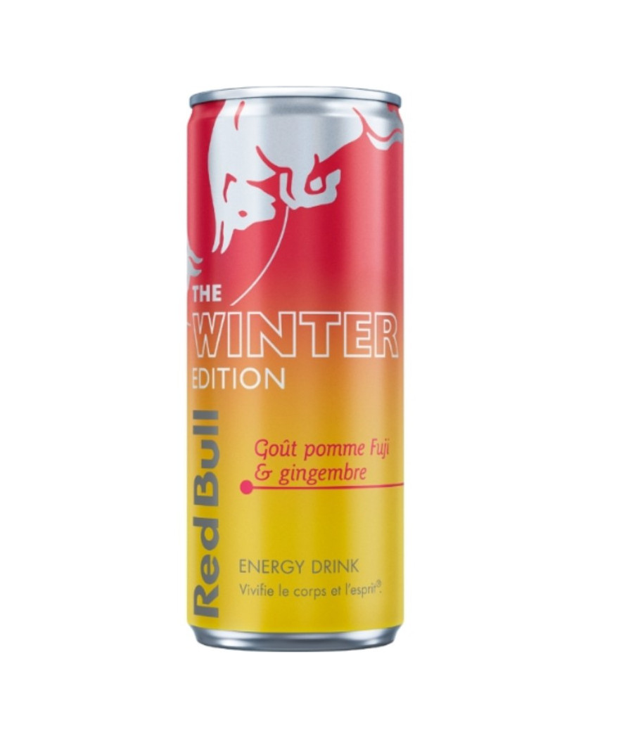 BOISSON ENERGISANTE GOUT POMME FUJI GINGEMBRE THE WINTER EDITION RED BULL 25CL