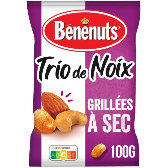 TRIO DE NOIX GRILLEES A SEC BENENUTS 100G