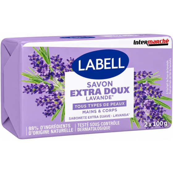 SAVON EXTRA DOUX LAVANDE LABELL 2X100G