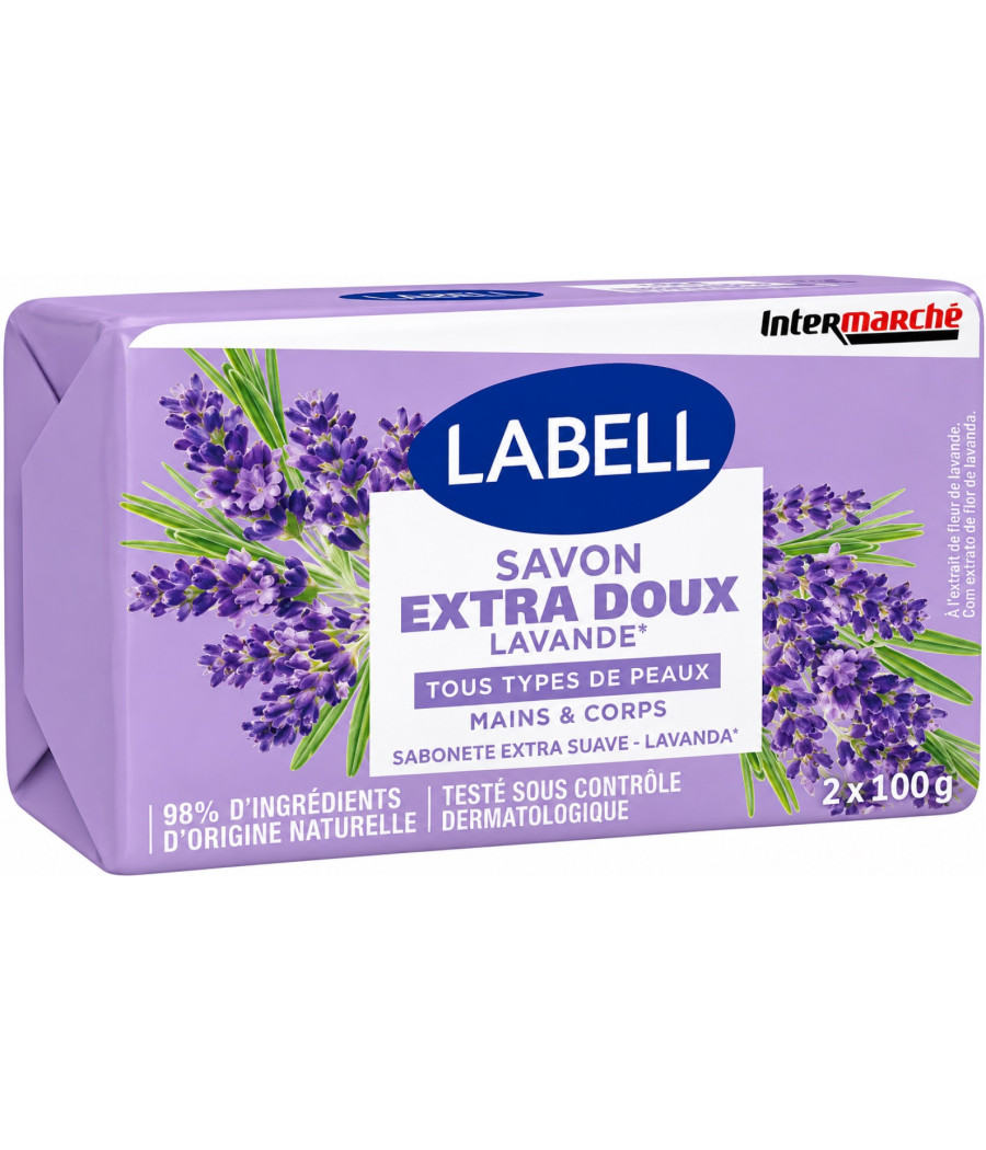 SAVON EXTRA DOUX LAVANDE LABELL 2X100G