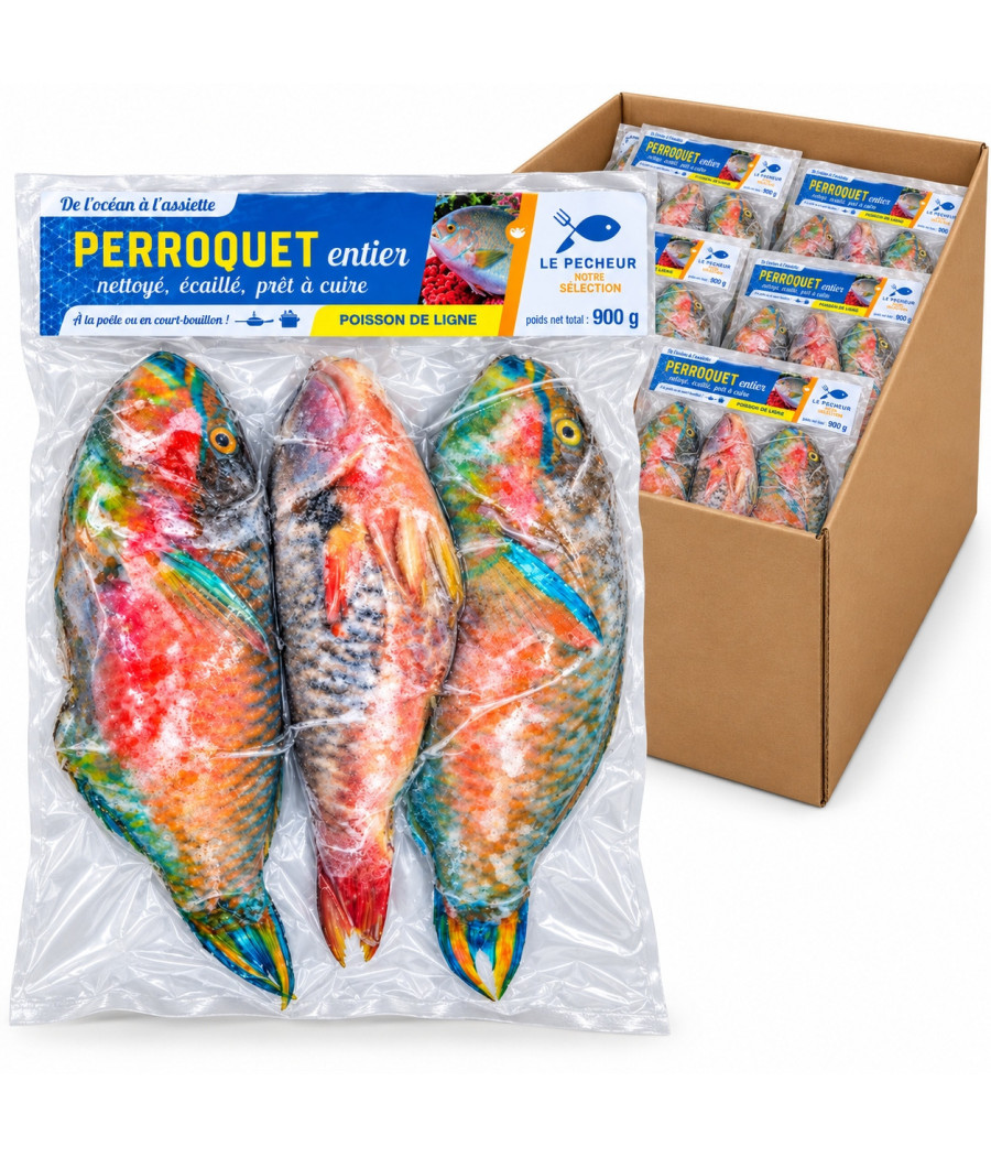 POISSON PERROQUET VESO SURGELÉ 300/600 G  CARTON 10X900G (9 KG)
