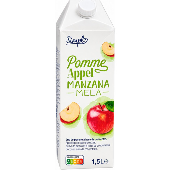 JUS DE POMME MANZANA MELA SIMPLY 1,5L