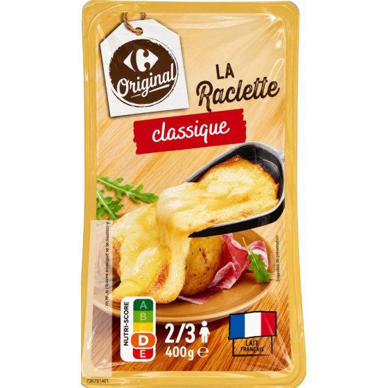 RACLETTES EN TRANCHES CARREFOUR 400G