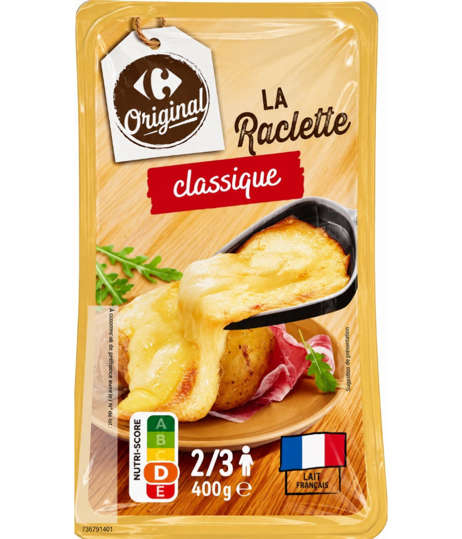 RACLETTES EN TRANCHES CARREFOUR 400G