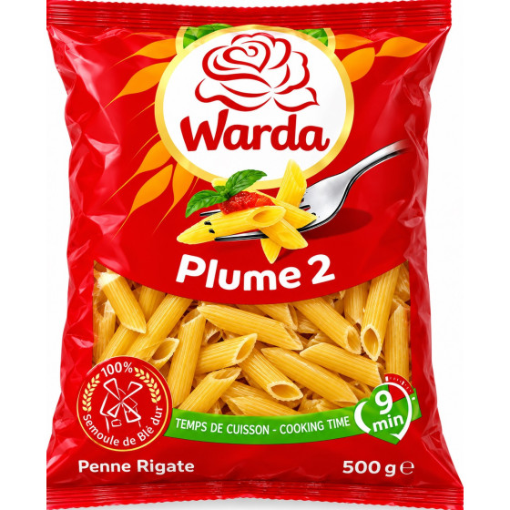 PATES PLUME 2 PENNE RIGATE WARDA 500G