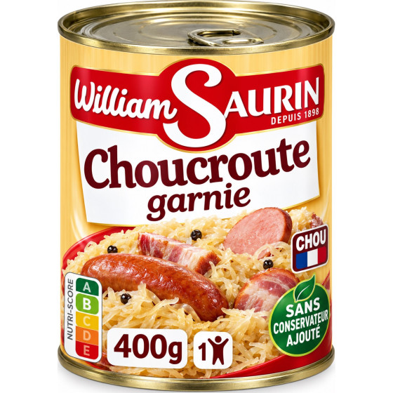 CHOUCROUTE GARNIE WILLIAM SAURIN 400G