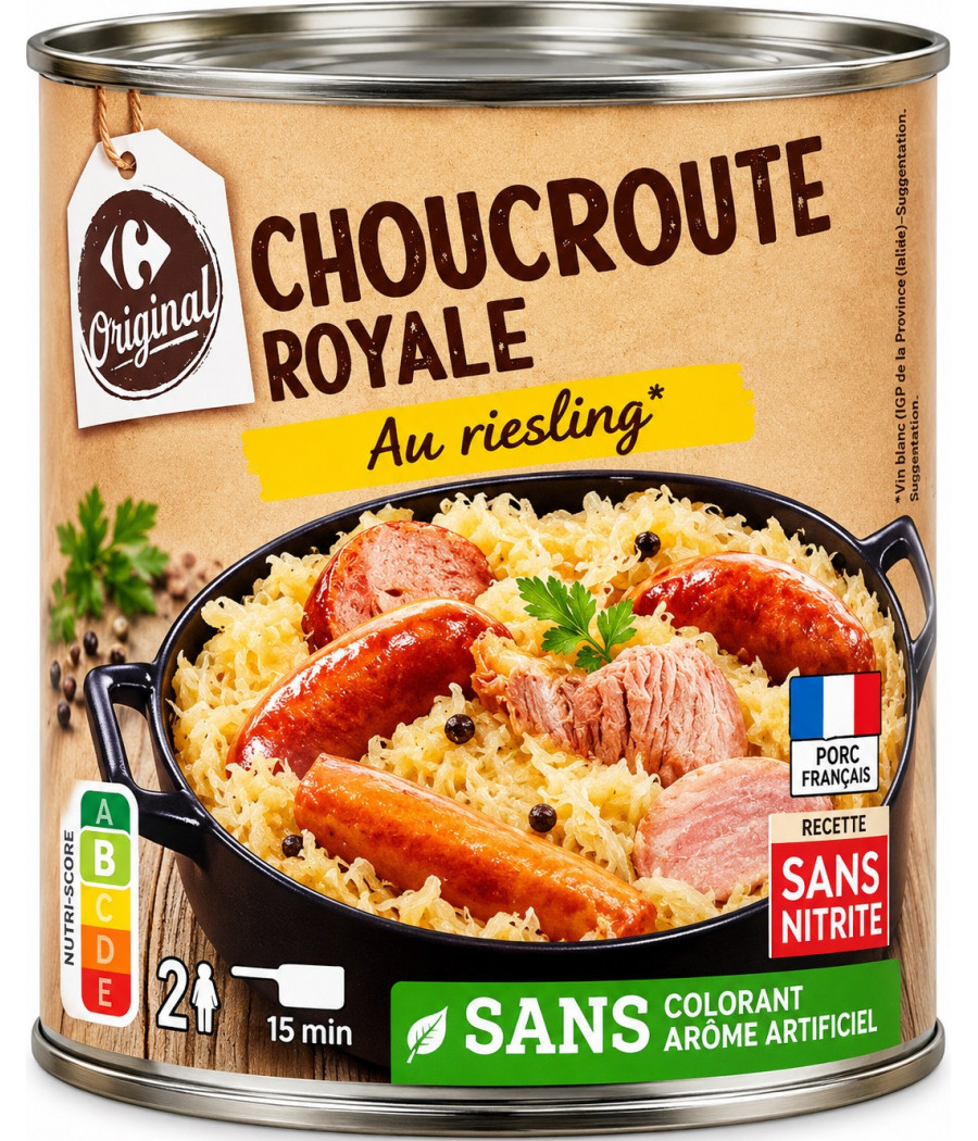 CHOUCROUTE ROYALE CARREFOUR ORIGINAL 800G